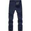 imageTBMPOY Mens Snow Ski Fleece Lined Hiking Pants Waterproof Winter Snowboard Warm Outdoor Insulated Pants WindproofNavy