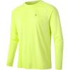 imageTBMPOY Mens Sun Protection Hiking Shirts Long Sleeve Water UPF 50 SPF UV Shirts Lightweight Fishing Hiking Swimming16fluorescent Green