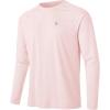 imageTBMPOY Mens Sun Protection Hiking Shirts Long Sleeve Water UPF 50 SPF UV Shirts Lightweight Fishing Hiking Swimming21light Pink