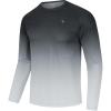 imageTBMPOY Mens Sun Protection Hiking Shirts Long Sleeve Water UPF 50 SPF UV Shirts Lightweight Fishing Hiking SwimmingDark Grey Gradient