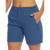 imageTBMPOY Womens 6quot Hiking Cargo Shorts Quick Dry with Pockets Work Golf Short Lightweight Outdoor Active Summer for Women6blue