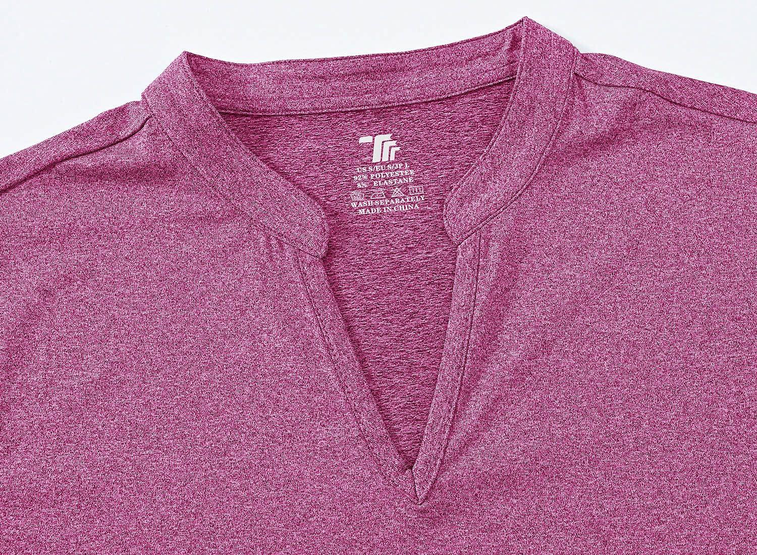 imageTBMPOY Womens Sleeveless Golf Polo Shirts VNeck Collarless Tennis Athletic Tank Tops Quick Dry Deap Rose S