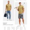 imageTBMPOY Mens Henley Polo Shirts Short Sleeve Casual TShirt Lightweight Collarless Work Outdoor Golf ShirtsKhaki