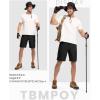 imageTBMPOY Mens Hiking Cargo Shorts 9quot Quick Dry Stretch Work Golf Shorts Outdoor 5 Pockets Elastic Waist for Travel CasualBlack