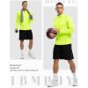 imageTBMPOY Mens Hiking Shirts 14 Zip Running Sun Protection Pullover Long Sleeve UPF 50 Lightweight Fishing Rash GuardFluorescent Green1