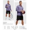 imageTBMPOY Mens Hiking Shirts 14 Zip Running Sun Protection Pullover Long Sleeve UPF 50 Lightweight Fishing Rash GuardPurple