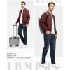 imageTBMPOY Mens Lightweight Jackets Casual Stylish Windbreakers for Men Light Track Jacket Laydown Collar Fall Golf CoatsWine Red