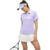 imageTBMPOY Womens Golf Polo Shirts Short Sleeve UPF 50 Dry Fit Athletic Tennis TShirts Zip Up Athletic Sports ShirtPurple