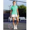 imageTBMPOY Womens Golf Polo Short Sleeve Shirts Lightweight Moisture Wicking Collared T Shirt Quick Dry 4ButtonB11aqua