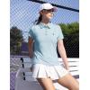 imageTBMPOY Womens Golf Polo Short Sleeve Shirts Lightweight Moisture Wicking Collared T Shirt Quick Dry 4ButtonC13blue Fog