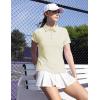 imageTBMPOY Womens Golf Polo Short Sleeve Shirts Lightweight Moisture Wicking Collared T Shirt Quick Dry 4ButtonC14eggnog