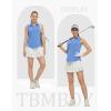 imageTBMPOY Womens Golf Shirts Sleeveless Collared Polo Tank Top UPF 50 Quick Dry Tennis VNeck Ladies SportsDark Blue