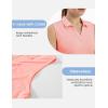 imageTBMPOY Womens Golf Shirts Sleeveless Collared Polo Tank Top UPF 50 Quick Dry Tennis VNeck Ladies SportsPink