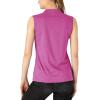 imageTBMPOY Womens Sleeveless Golf Polo Shirts VNeck Collarless Tennis Athletic Tank Tops Quick Dry Deap Rose S