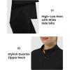 imageTBMPOY Womens Sun Shirt 14 Zipper Long Sleeve UPF 50 Sun Protection Clothing UV SPF Hiking OutdoorBlack