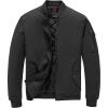 imageTBMPOY Mens Bomber Jacket Lightweight Winter Windbreaker Zip Up Padded Softshell Windproof WaterResistant Casual Fall Coat1black