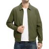imageTBMPOY Mens Lightweight Jackets Casual Stylish Windbreakers for Men Light Track Jacket Laydown Collar Fall Golf CoatsGreen