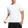 imageTBMPOY Mens Workout Dry Fit TShirt Quick Dry UPF 50 Athletic Shirt Moisture Wicking Lightweight Top Running ActivewearWhite