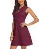 imageTBMPOY Womens Golf Polo Dress Sleeveless Zip Up Lightweight Tennis Workout UPF 50 Quick Dry Athletic Sports Purplish Red L