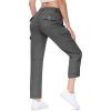 imageTBMPOY Womens Hiking Pants Quick Dry Convertible Lightweight Roll Up Cargo Pockets Travel Essentials Waterproof WorkDeep Gray