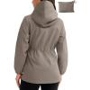 imageTBMPOY Womens Lightweight Rain Long Jackets Packable with Hooded Outdoor Hiking Waterproof Windbreaker Raincoats TravelGray