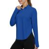 imageTBMPOY Womens Sun Shirt 14 Zipper Long Sleeve UPF 50 Sun Protection Clothing UV SPF Hiking OutdoorBlue