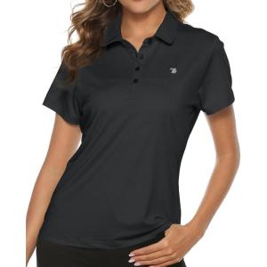 imageTBMPOY Womens Golf Polo Short Sleeve Shirts Lightweight Moisture Wicking Collared T Shirt Quick Dry 4ButtonD21update Grey