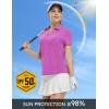 imageTBMPOY Womens Golf Polo Shirts Short Sleeve VNeck Tennis Shirts Quick Dry UPF 50 Sun Protection Collared ShirtDark Rose