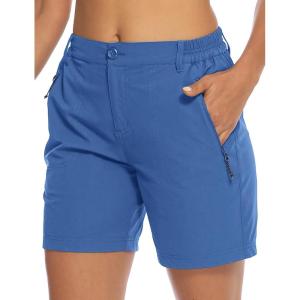 imageTBMPOY Womens 6quot Hiking Cargo Shorts Quick Dry with Pockets Work Golf Short Lightweight Outdoor Active Summer for Women6deep Lake Blue