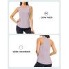 imageTBMPOY Womens Workout Tank Tops High Crew Neck Racerback Lightweight Muscle Dry Fit Tennis Sleeveless Athletic Running YogaLight Purple