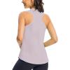 imageTBMPOY Womens Workout Tank Tops High Crew Neck Racerback Lightweight Muscle Dry Fit Tennis Sleeveless Athletic Running YogaLight Purple