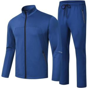 imageTBMPOY Mens Tracksuits Sweatsuits for Men Sweat Track Suits 2 Piece Casual Athletic Jogging Outfits Full Zip Sets04 Royal Blue