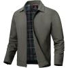imageTBMPOY Mens Lightweight Jackets Light Windbreaker Full Zip Casual Work Jacket Golf Business Fall Track Coat with PocketsCharcoal Gray