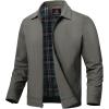 imageTBMPOY Mens Lightweight Jackets Light Windbreaker Full Zip Casual Work Jacket Golf Business Fall Track Coat with PocketsDeep Gray