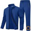 imageTBMPOY Mens Tracksuits Fleece Lined Sweatsuits 2 Piece Set Outfits Warm up Athletic Sports Casual Full Zip Jogging SuitRoyal Blue