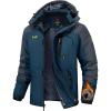 imageTBMPOY Mens Winter Jackets Skiing Waterproof Snow Thick Fleece Lined Hooded Utility Cold Weather Warm Outdoor Ice WorkDeep Blue