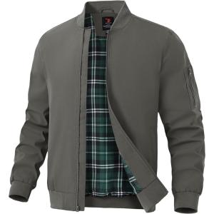 imageTBMPOY Mens Lightweight Jackets Light Windbreaker Full Zip Casual Work Jacket Golf Business Fall Track Coat with PocketsDeep Gray03 Style