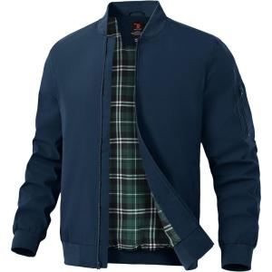 imageTBMPOY Mens Lightweight Jackets Light Windbreaker Full Zip Casual Work Jacket Golf Business Fall Track Coat with PocketsNavy Blue03 Style