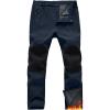 imageTBMPOY Mens Snow Ski Pants Waterproof Fleece Lined Winter Insulated Softshell Outdoor Snowboard Skiing Zipper Bottom LegNavy