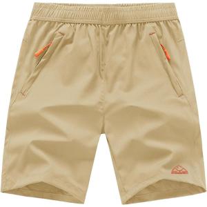 imageTBMPOY Mens Hiking Shorts Quick Dry Athletic Gym Workout Short with Zipper PocketsA24light Khaki