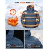 imageTBMPOY Mens Lightweight Packable Puffer Jackets Hooded Winter Bubble Coat Warm WaterResistant for Travel Casual HikingDark Blue