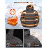 imageTBMPOY Mens Lightweight Packable Puffer Jackets Hooded Winter Bubble Coat Warm WaterResistant for Travel Casual HikingDark Grey