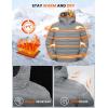 imageTBMPOY Mens Lightweight Packable Puffer Jackets Hooded Winter Bubble Coat Warm WaterResistant for Travel Casual HikingLight Grey
