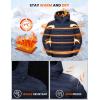 imageTBMPOY Mens Lightweight Packable Puffer Jackets Hooded Winter Bubble Coat Warm WaterResistant for Travel Casual HikingNavy