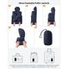 imageTBMPOY Mens Lightweight Packable Puffer Jackets Hooded Winter Bubble Coat Warm WaterResistant for Travel Casual HikingNavy