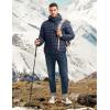 imageTBMPOY Mens Lightweight Packable Puffer Jackets Hooded Winter Bubble Coat Warm WaterResistant for Travel Casual HikingNavy