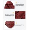 imageTBMPOY Mens Lightweight Packable Puffer Jackets Hooded Winter Bubble Coat Warm WaterResistant for Travel Casual HikingRed