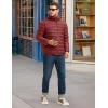 imageTBMPOY Mens Lightweight Packable Puffer Jackets Hooded Winter Bubble Coat Warm WaterResistant for Travel Casual HikingRed
