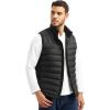 imageTBMPOY Mens Lightweight Packable Puffer Vest Sleeveless Puffy Outerwear WaterResistant Bubble Jackets Work Casual GolfBlack
