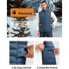 imageTBMPOY Mens Lightweight Packable Puffer Vest Sleeveless Puffy Outerwear WaterResistant Bubble Jackets Work Casual GolfBlue